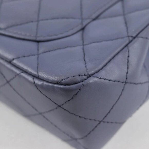 CHANEL Matelasse Chain Shoulder Bag Lamb Skin Purple Silver CC Auth 132927V - Picture 3 of 16